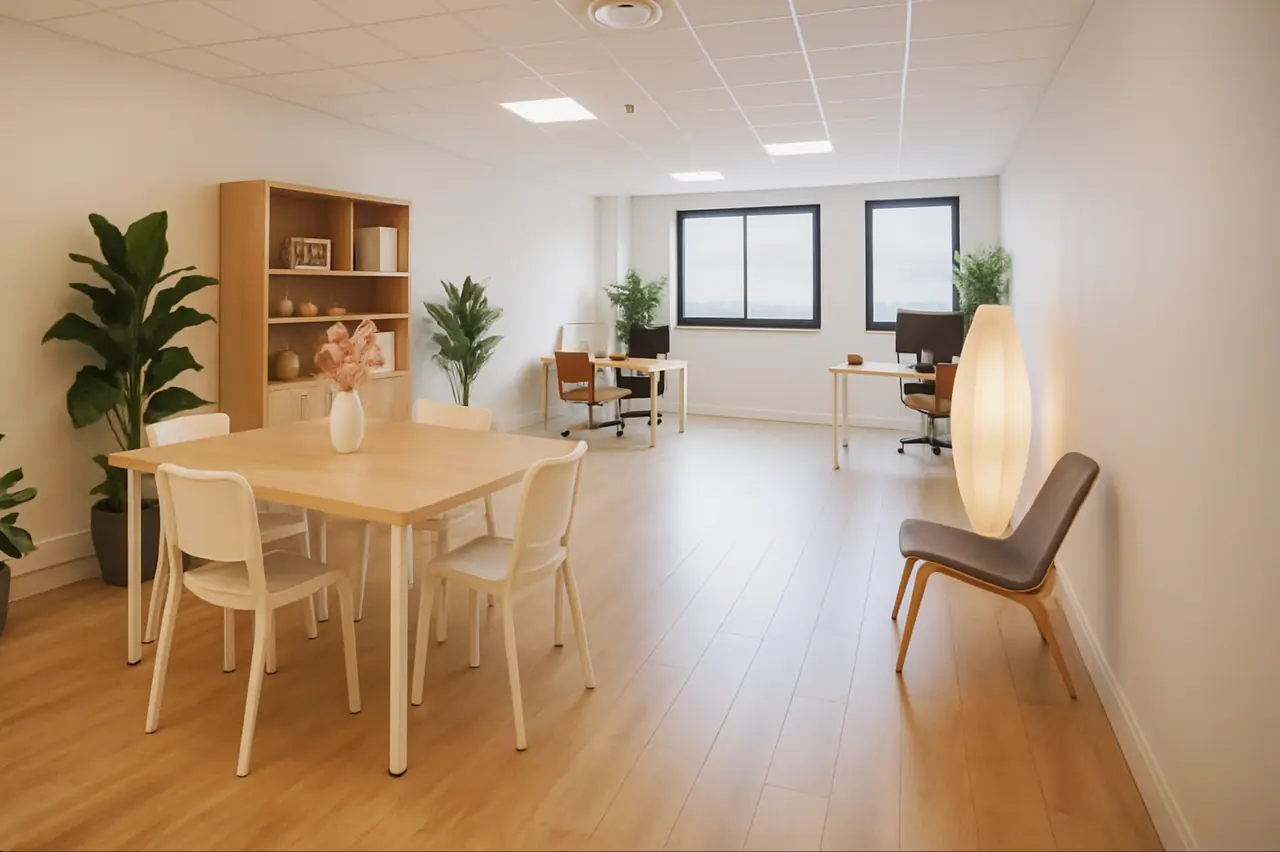 Bureau professionnel lumineux pour siège social et rendez-vous d’affaires à Montpellier