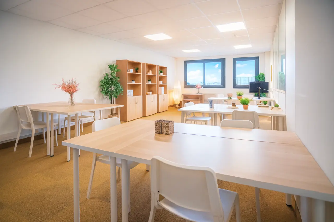 Grand espace de bureaux et coworking lumineux chez Espace Entreprise Montpellier